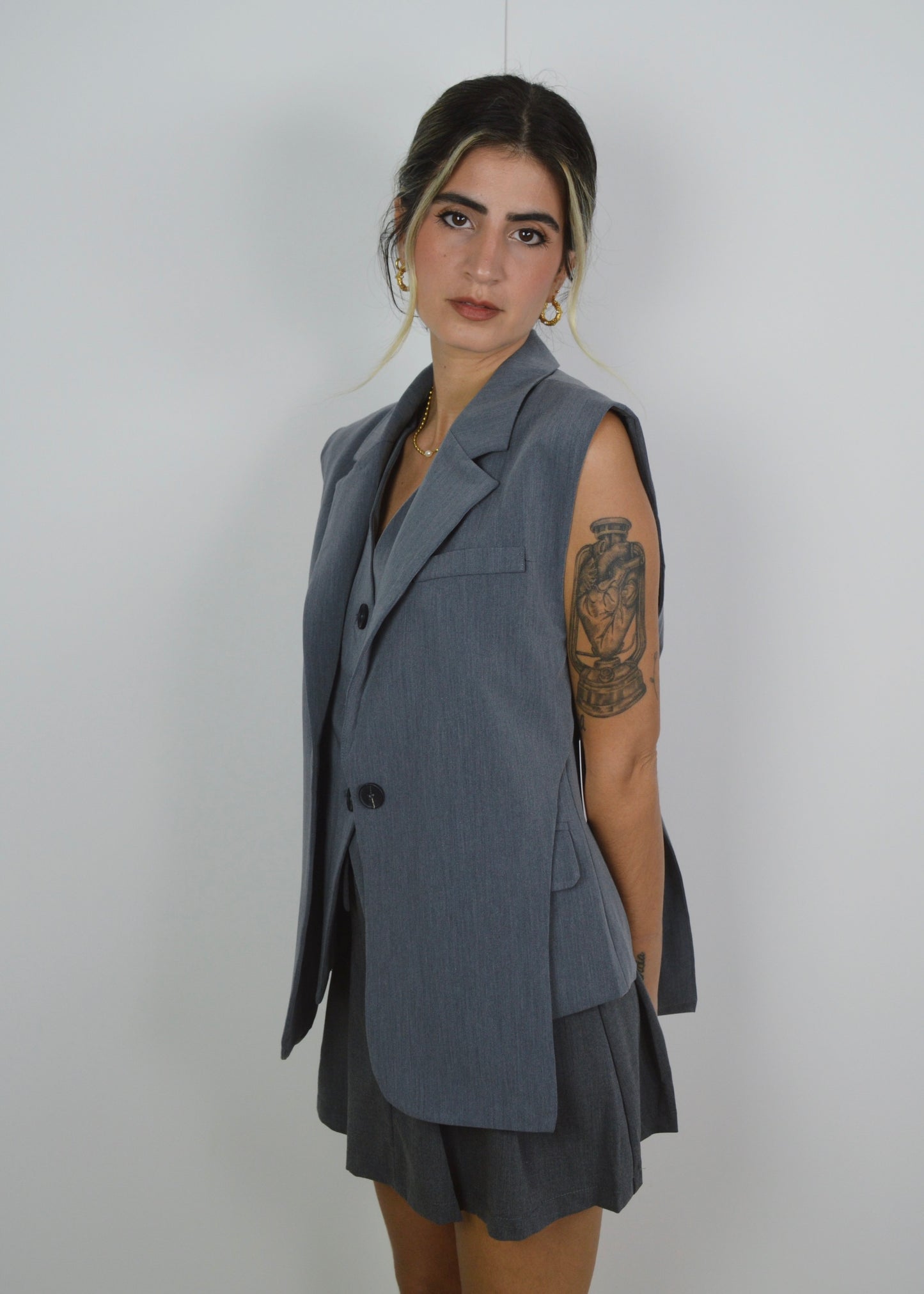 Charcoal Mini Skort