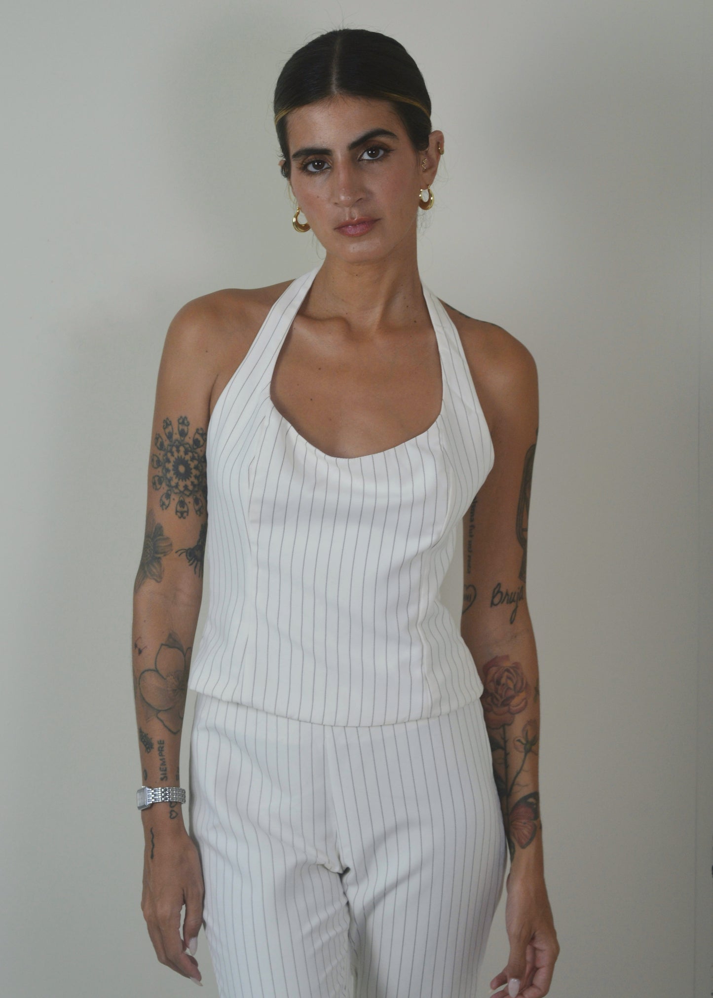 Pinstripe Halter Top