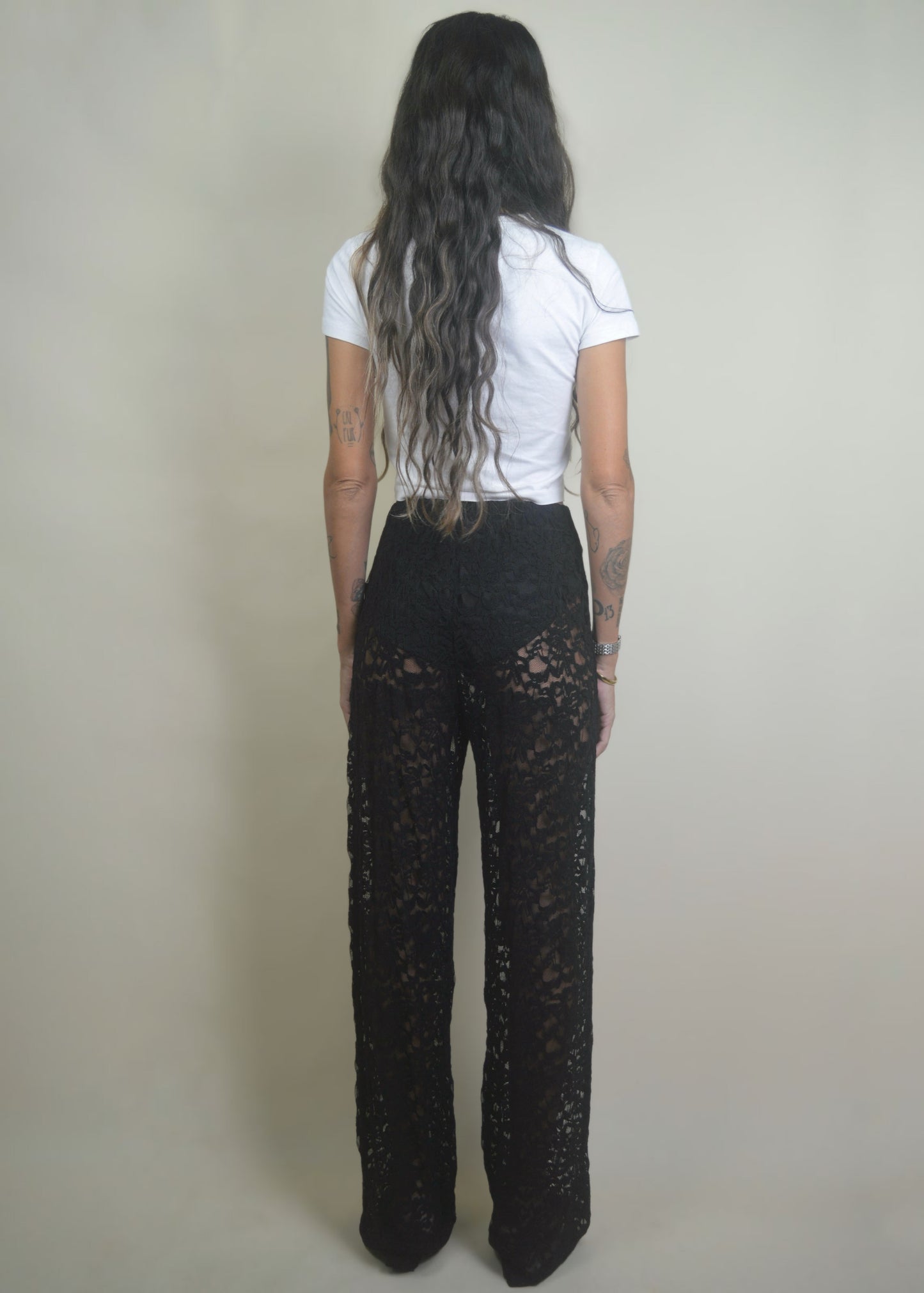 The Lace Pant Black