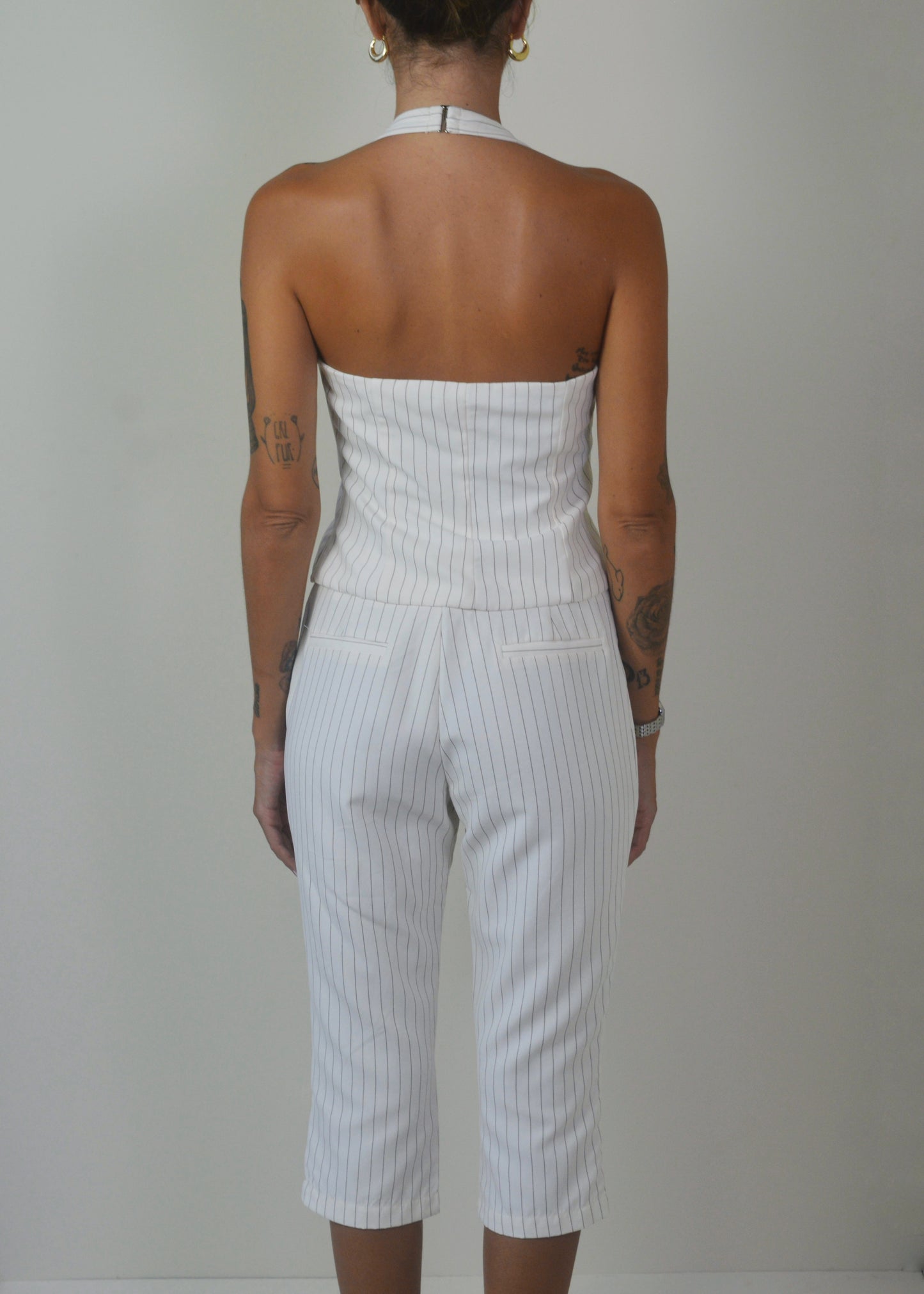 Pinstripe Halter Top