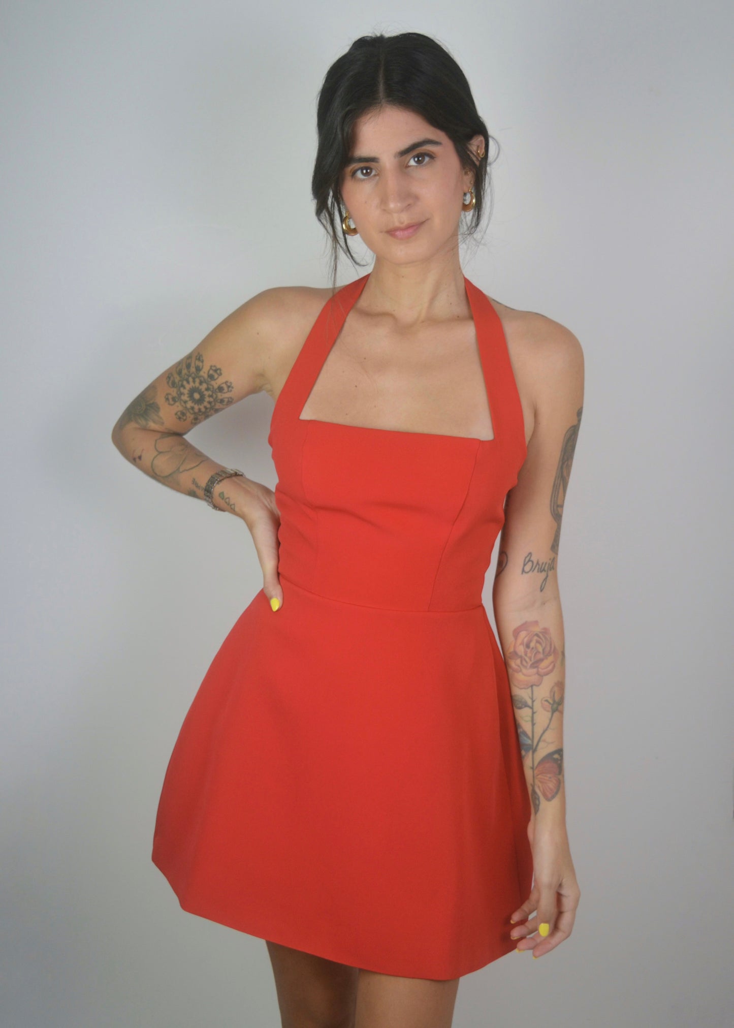 Red Flared Mini Dress