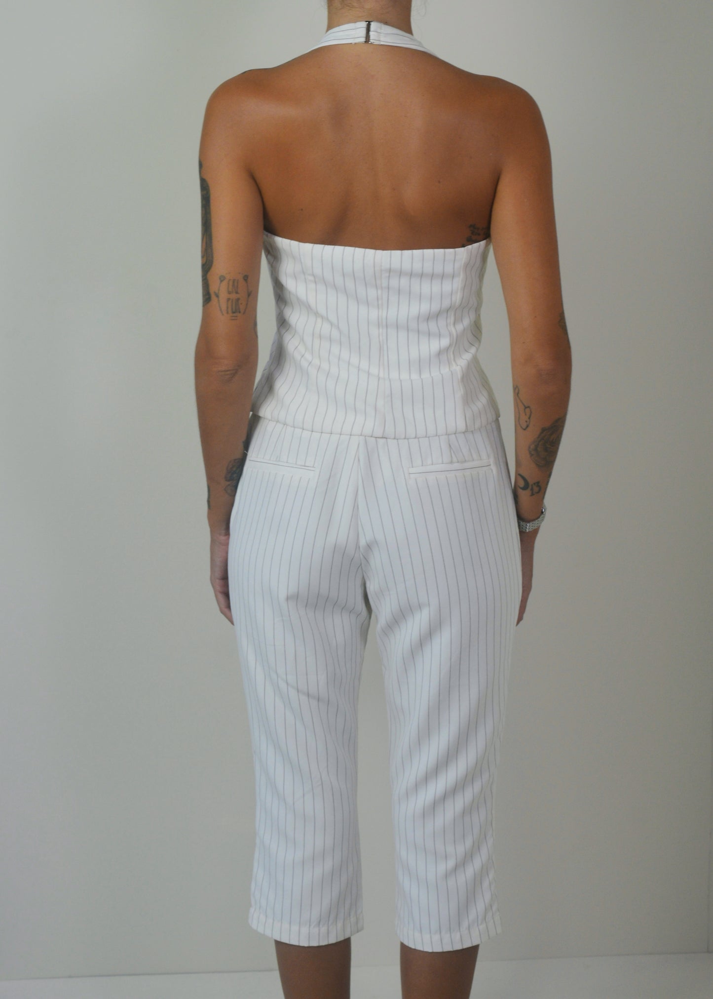 Pinstripe Capri Pant