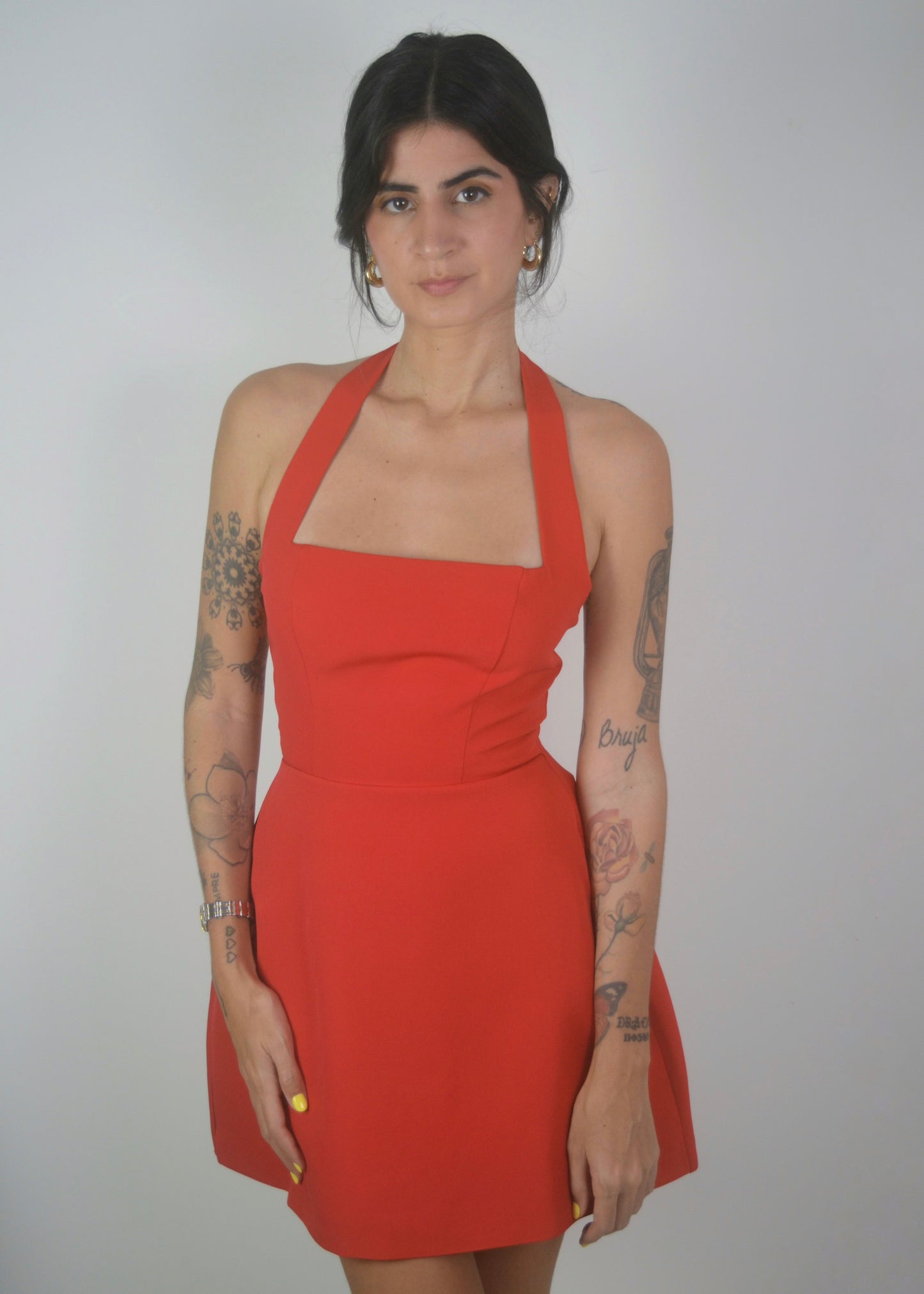 Red Flared Mini Dress