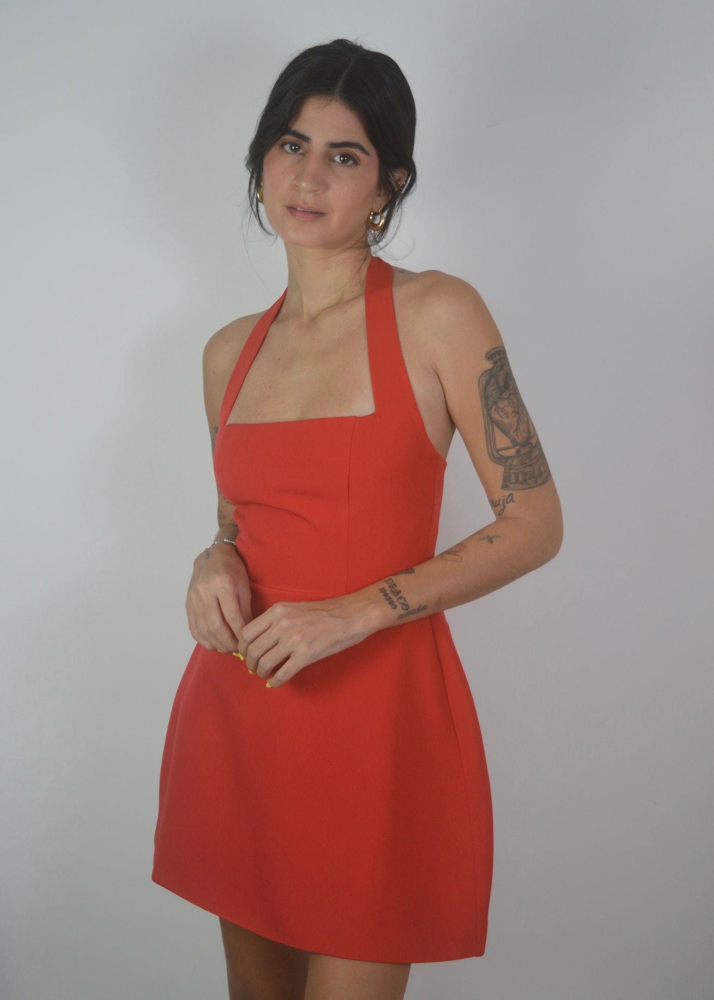 Red Flared Mini Dress