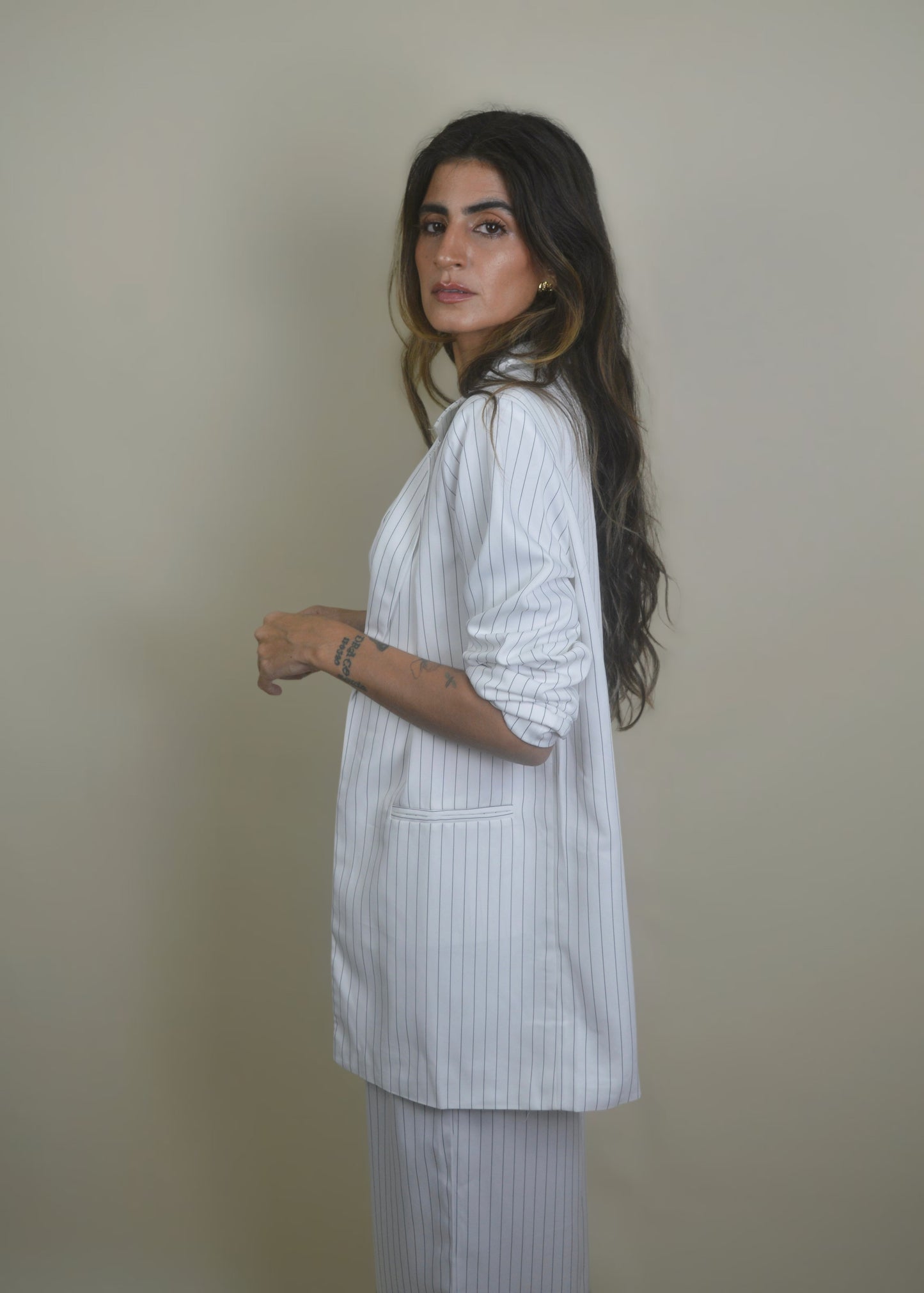 Striped Light Blazer Jacket