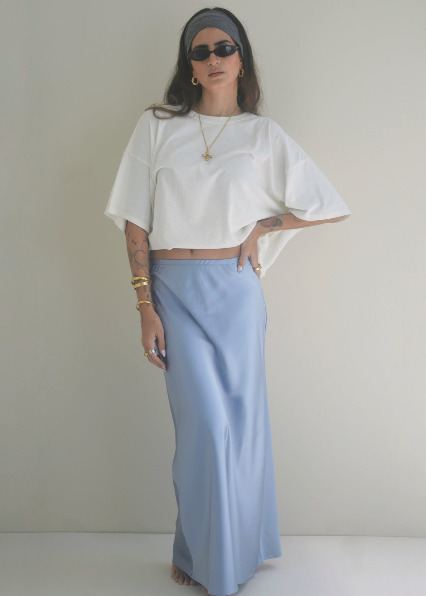 Azul Adoquín Skirt
