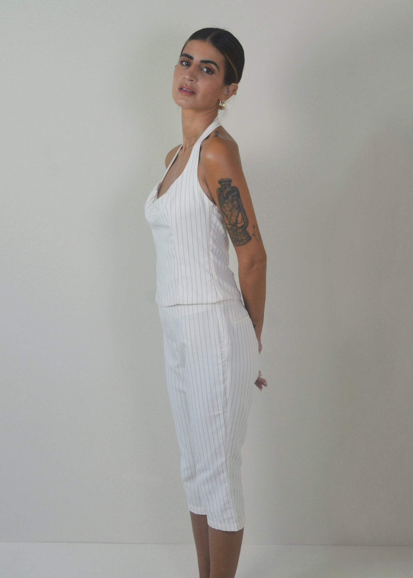 Pinstripe Capri Pant
