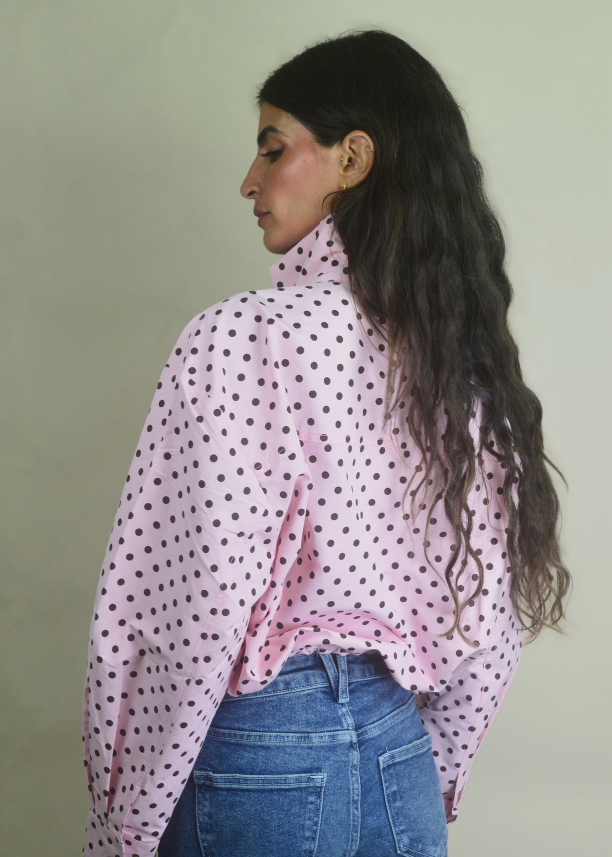 Pink & Brown Polka Dot Jacket