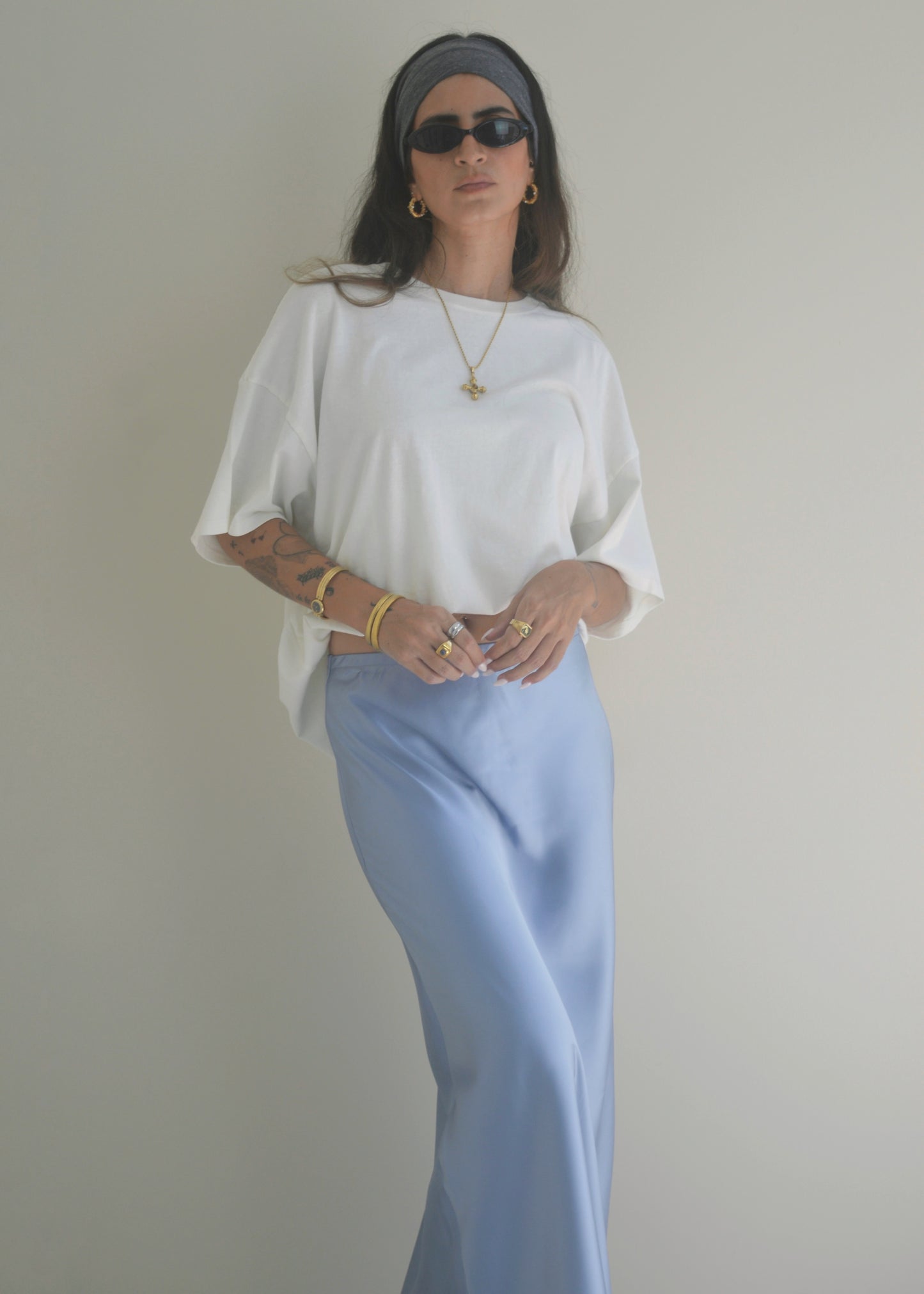 Azul Adoquín Skirt