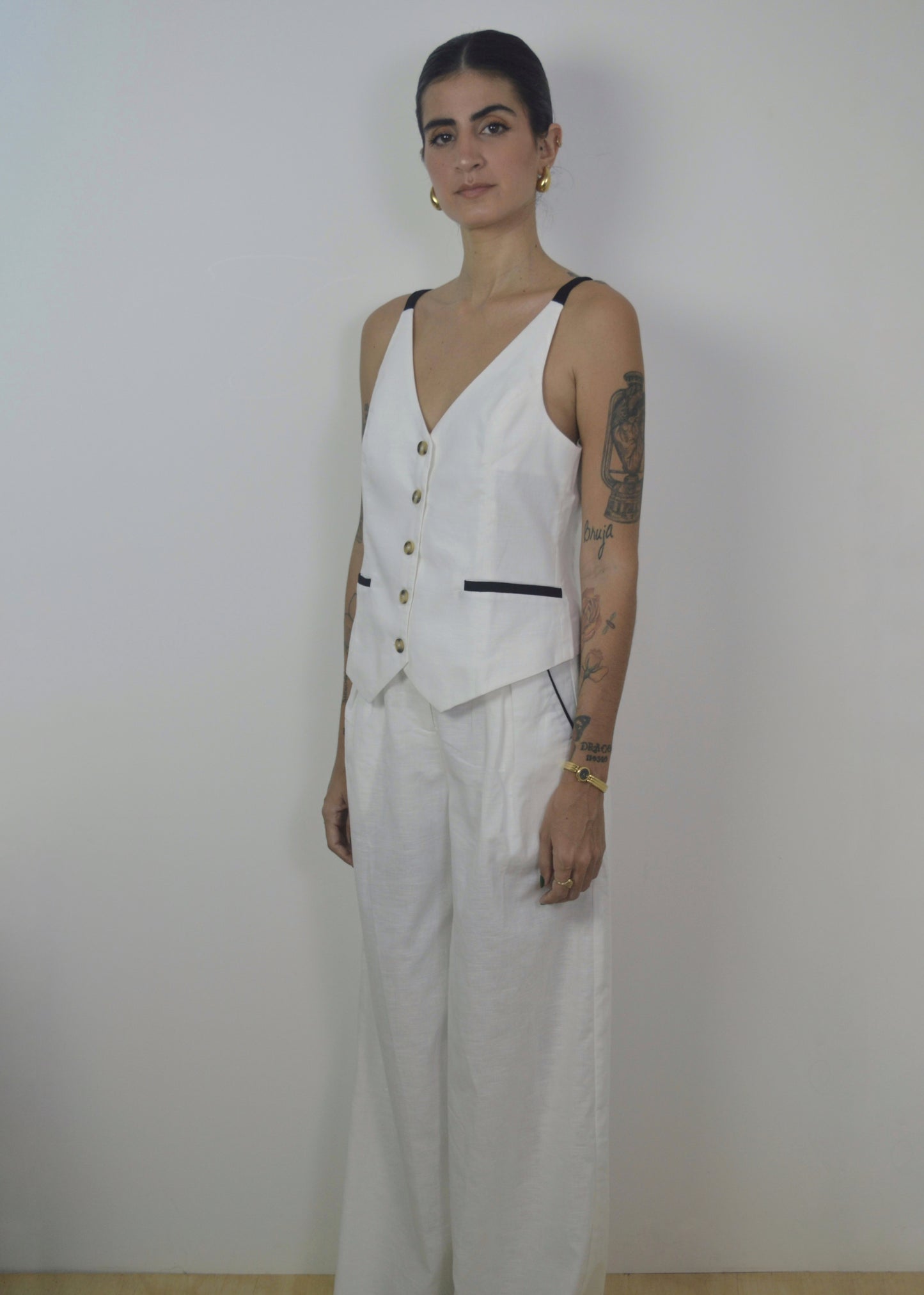Contrast Linen Set