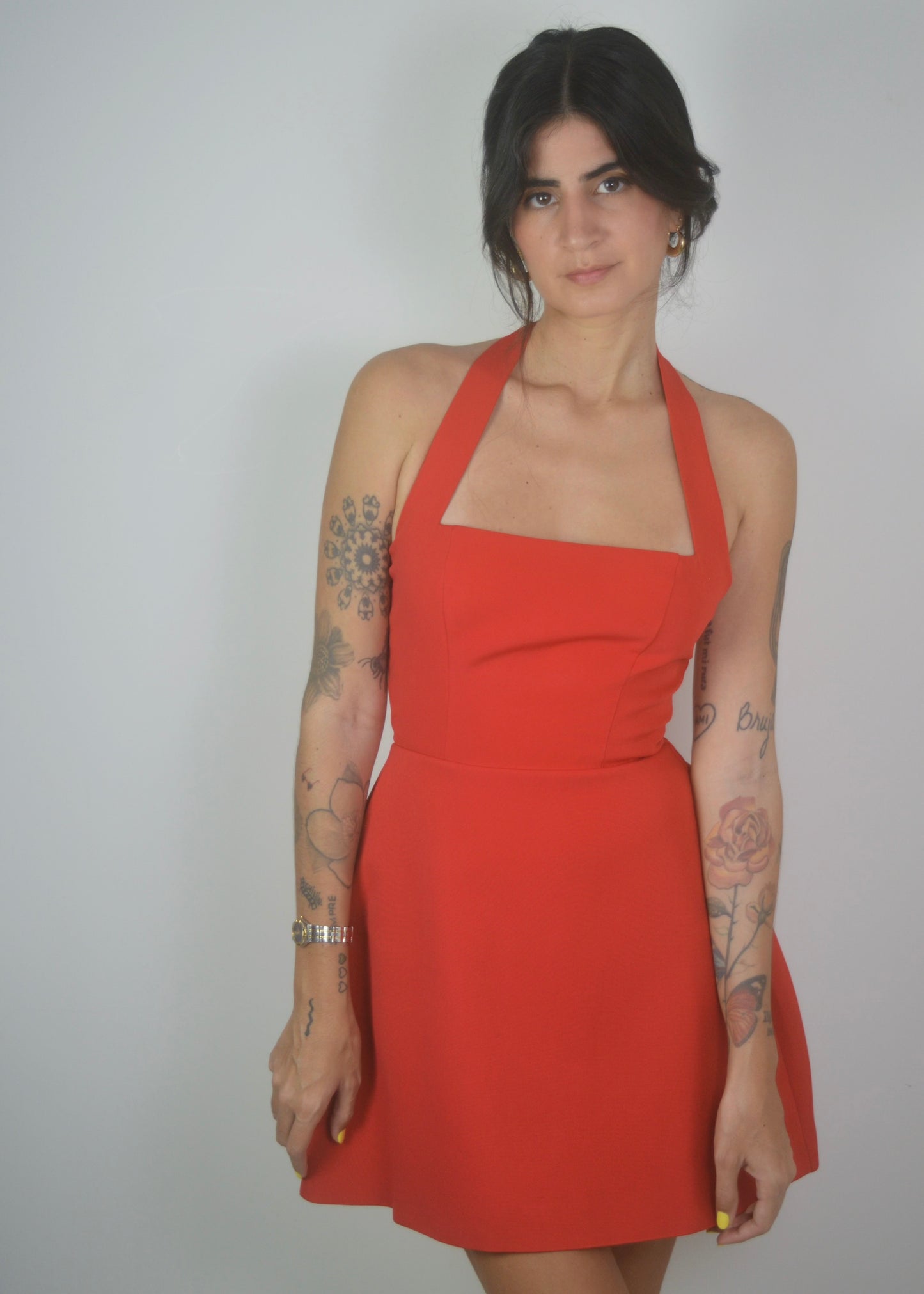 Red Flared Mini Dress