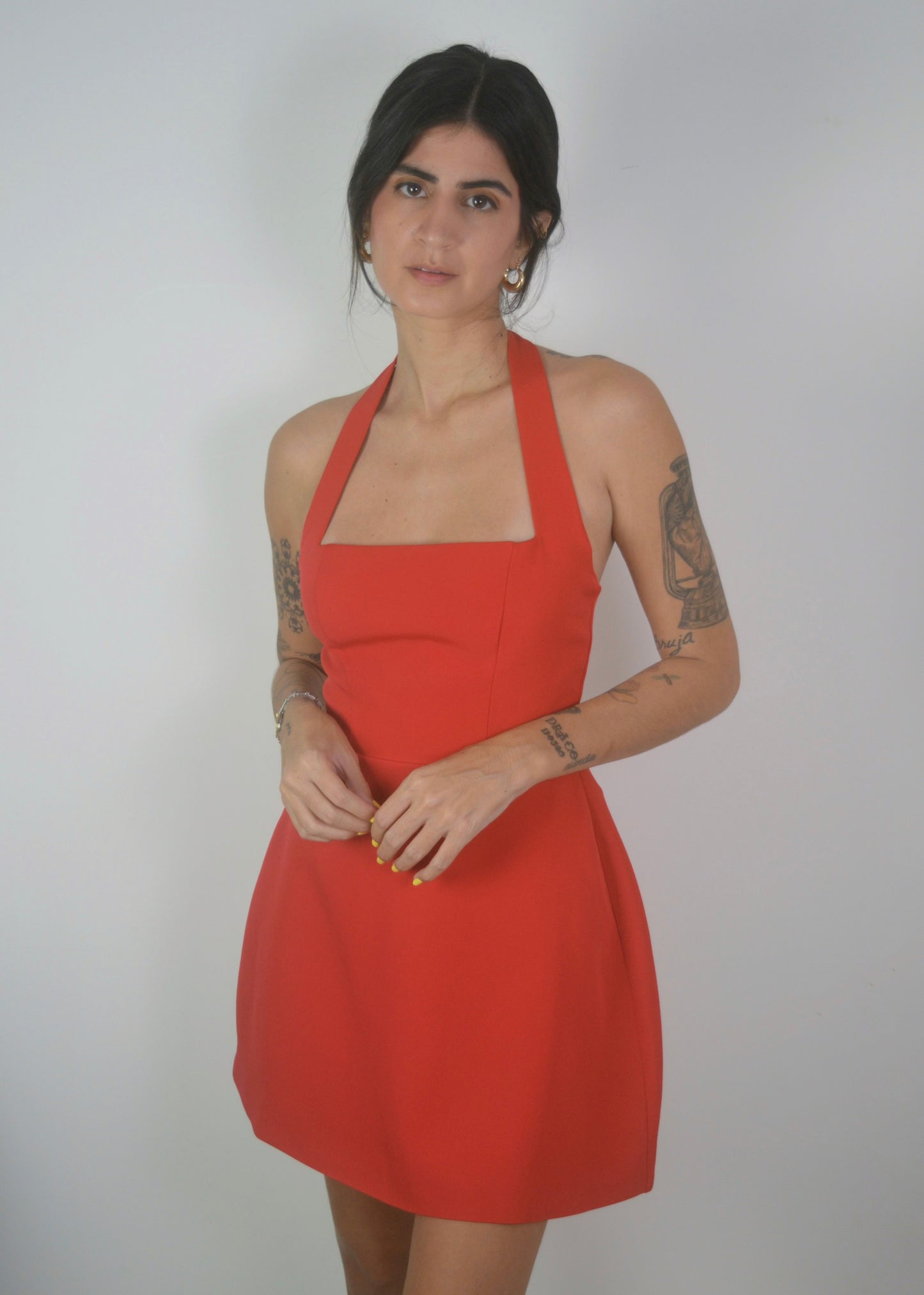 Red Flared Mini Dress