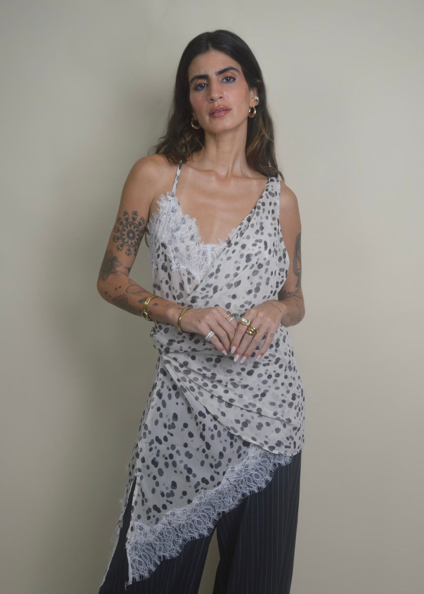 Delicate Asymmetrical Lace Whisper Top