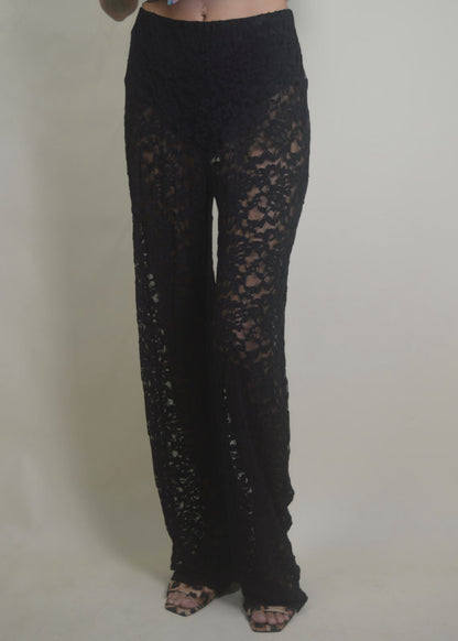 The Lace Pant Black