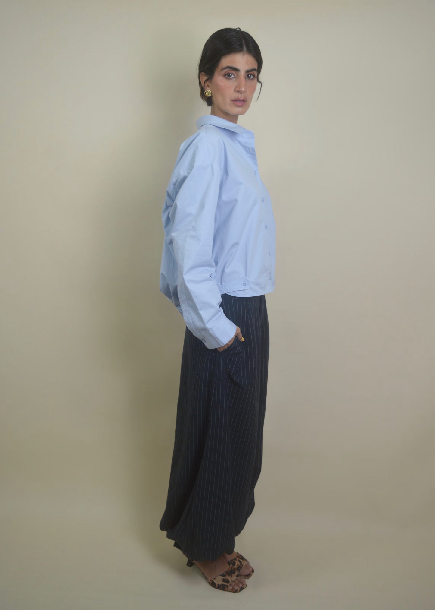Pinstripe Balloon Pants