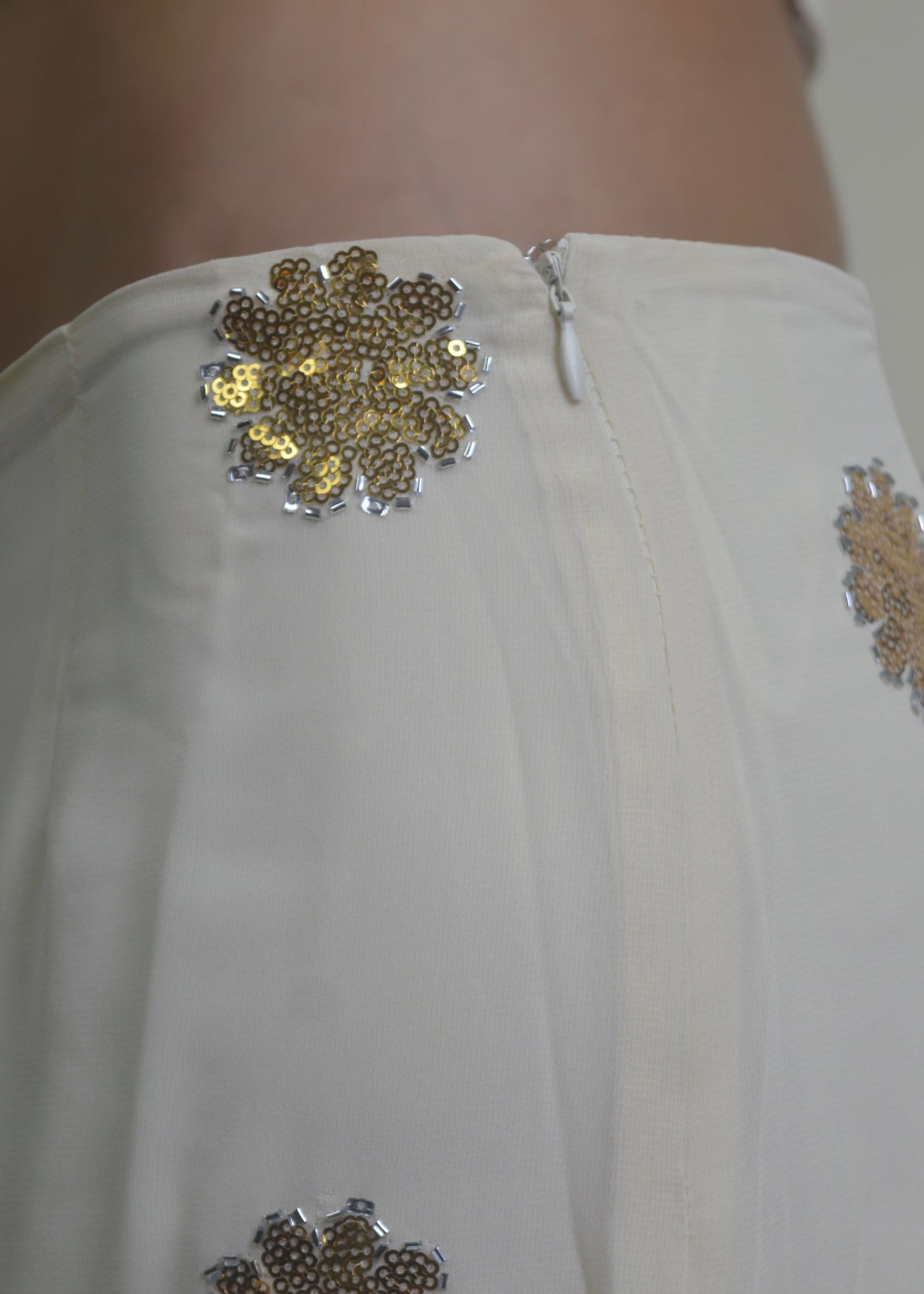 Golden Bloom Sequin Maxi Skirt