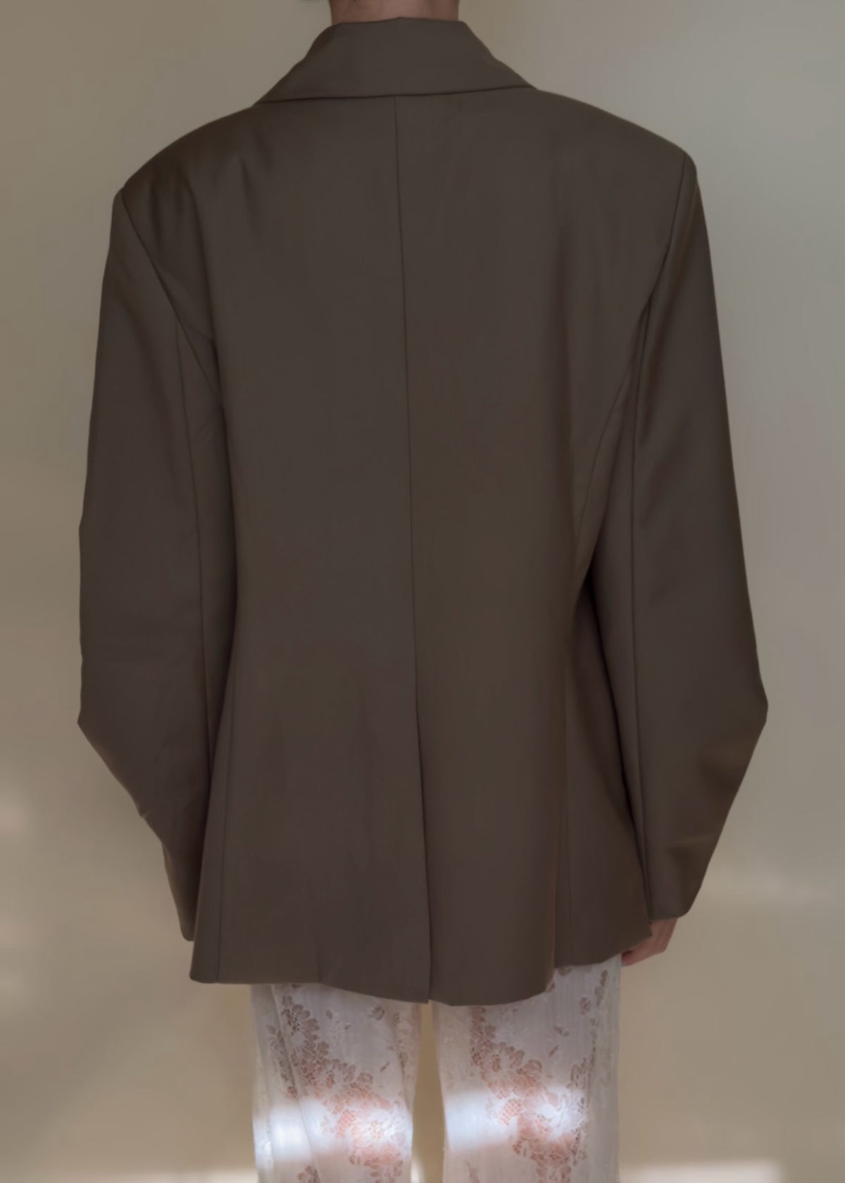 Truffle Woven Oversized Blazer