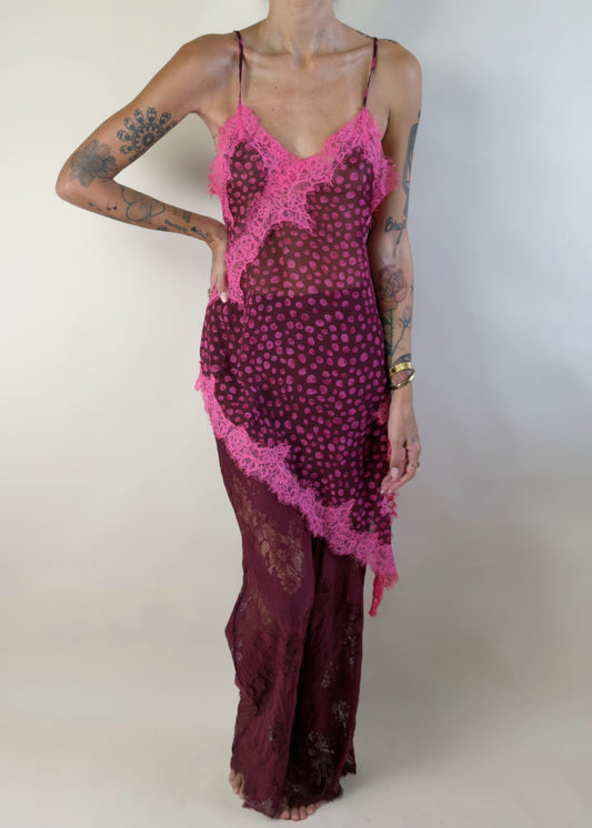 Burgundy Lace Set