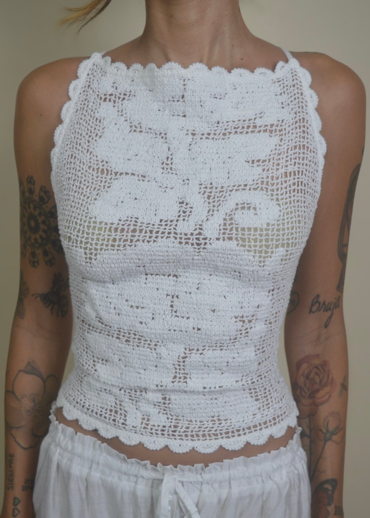 Flower Backless Crochet Cross‑Back Top RESTOCKED