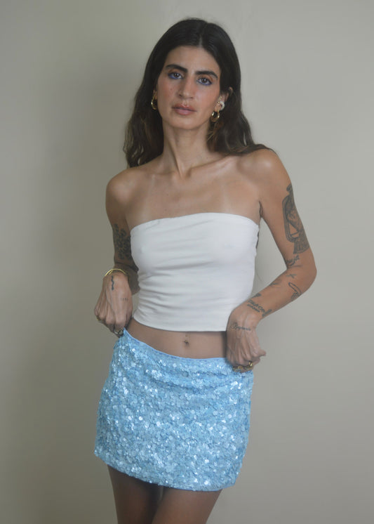 Sky Sequins Mini Skort