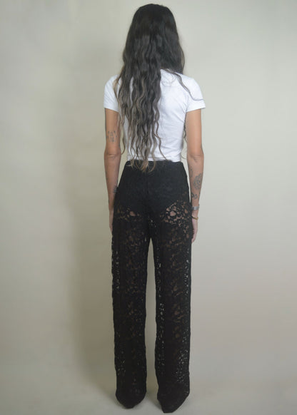 The Lace Pant Black