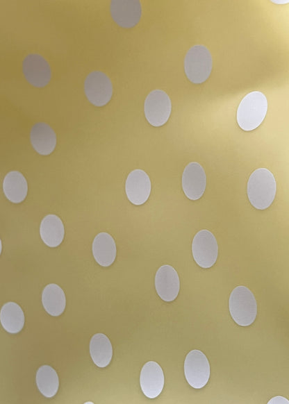 Large Jelly Firkin Soft Yellow Polka Dot Bag