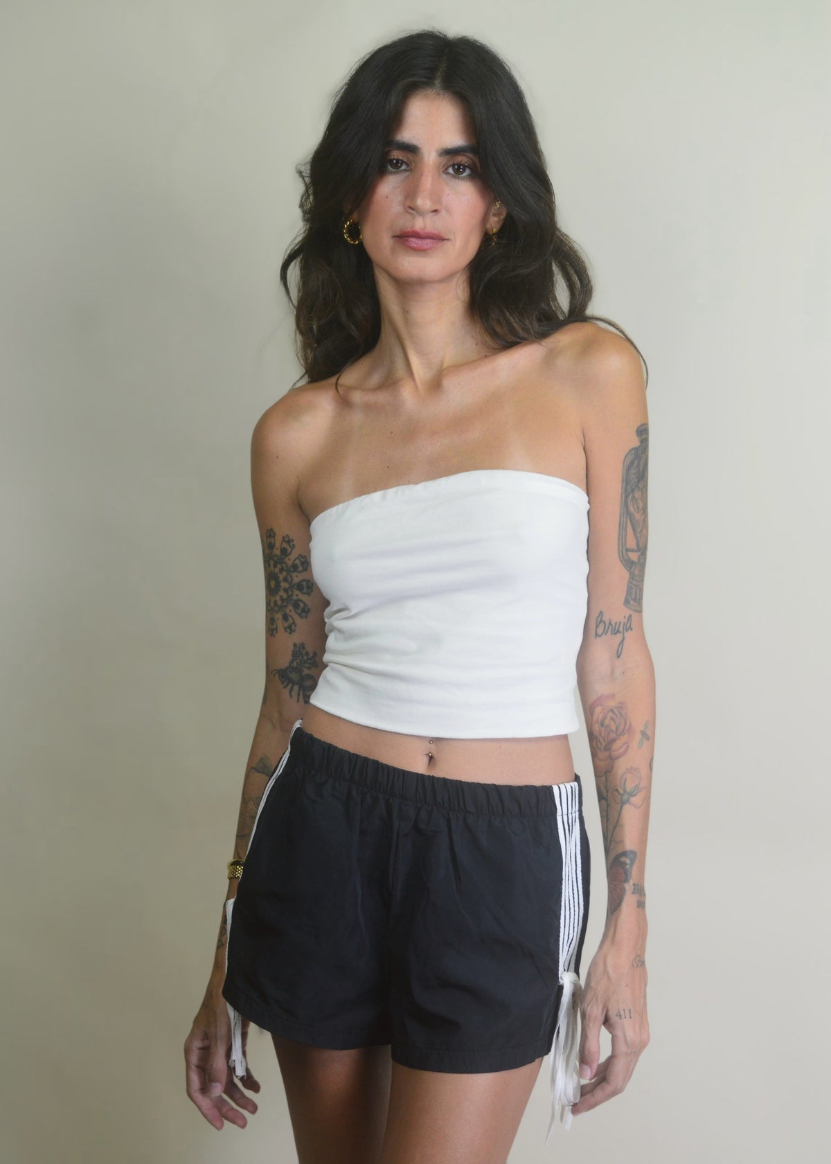 Retro Athletic Shorts Black
