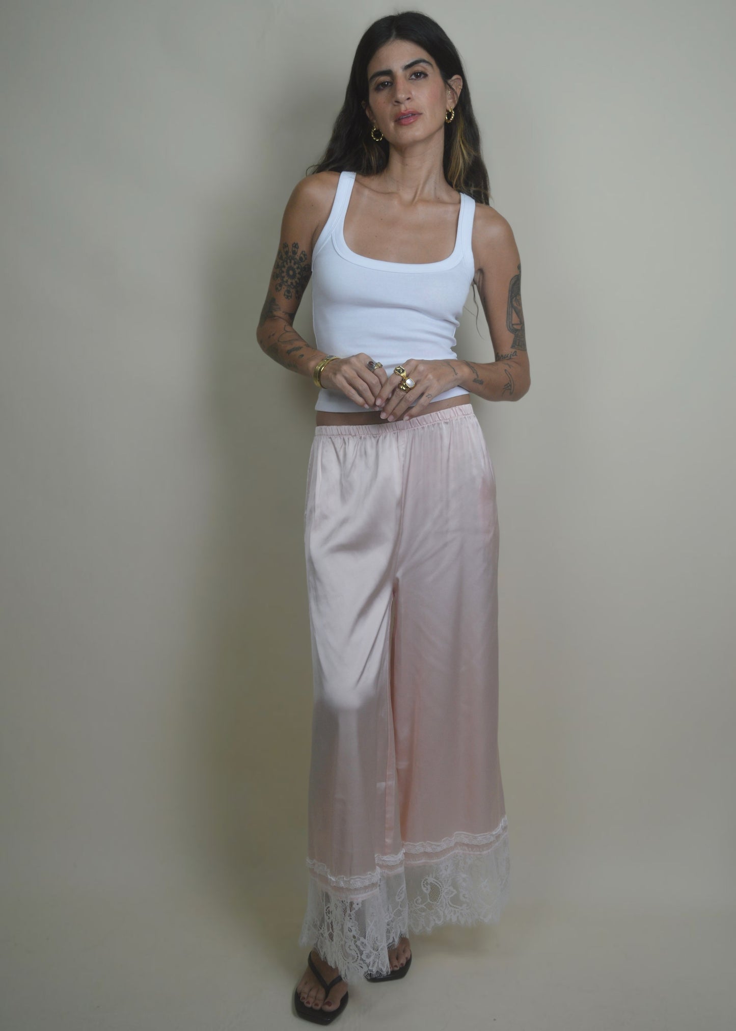 Rosé Lace Pant