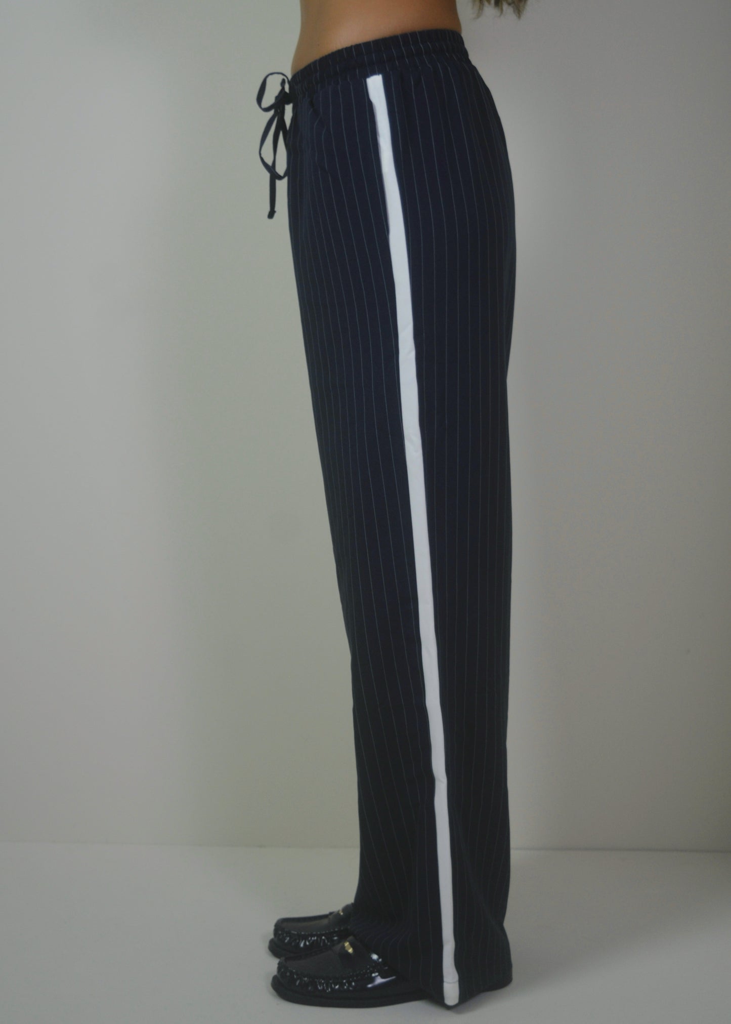 Navy Striped Pant