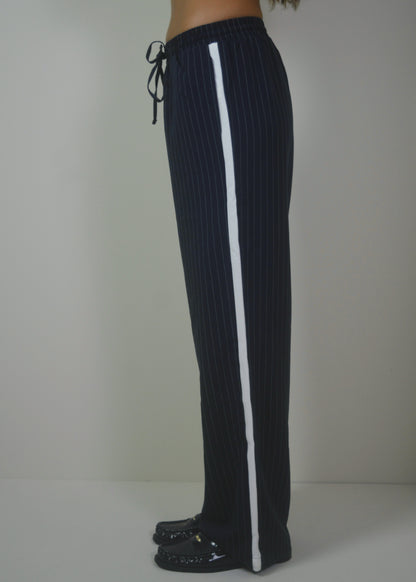 Navy Striped Pant