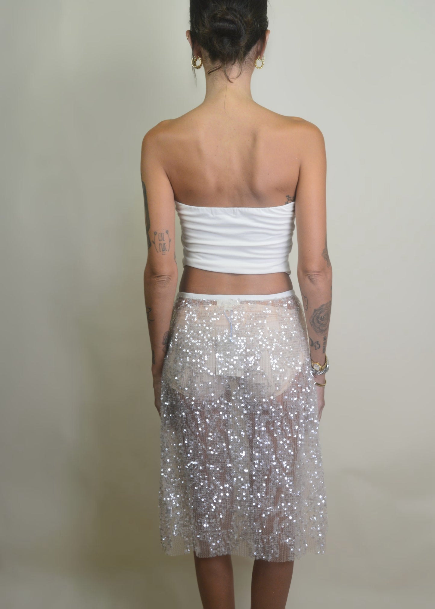 Sparkling Sequin Midi Skirt