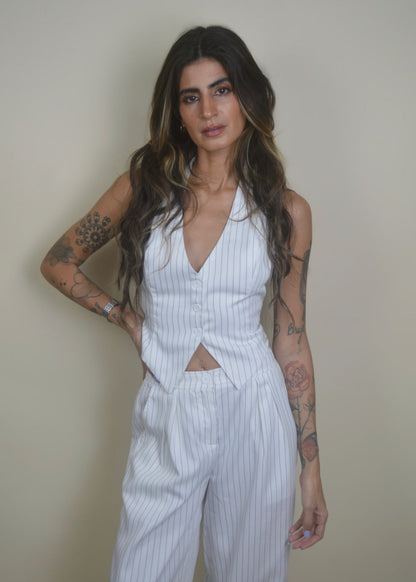 Striped White Set