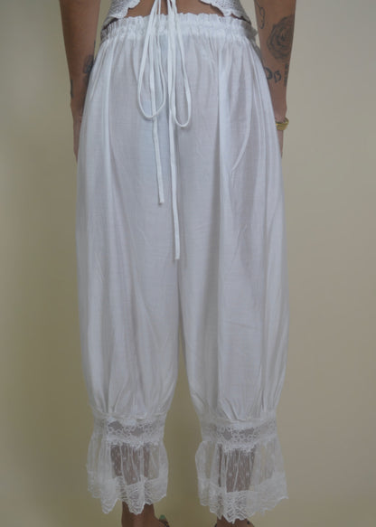 Breezy Lace Trim Beach Pants