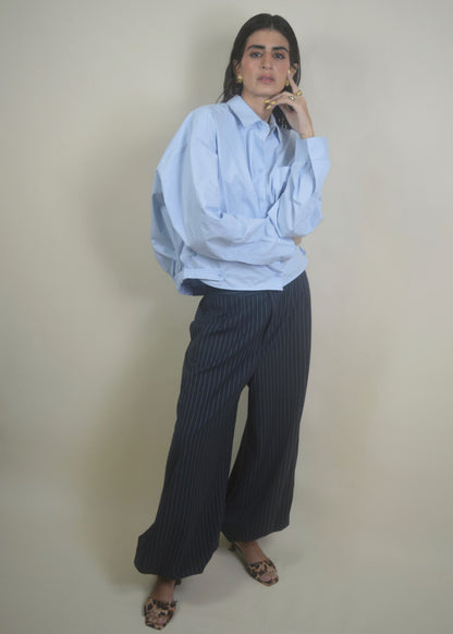 Pinstripe Balloon Pants
