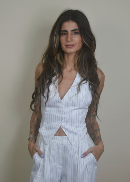 Striped White Set