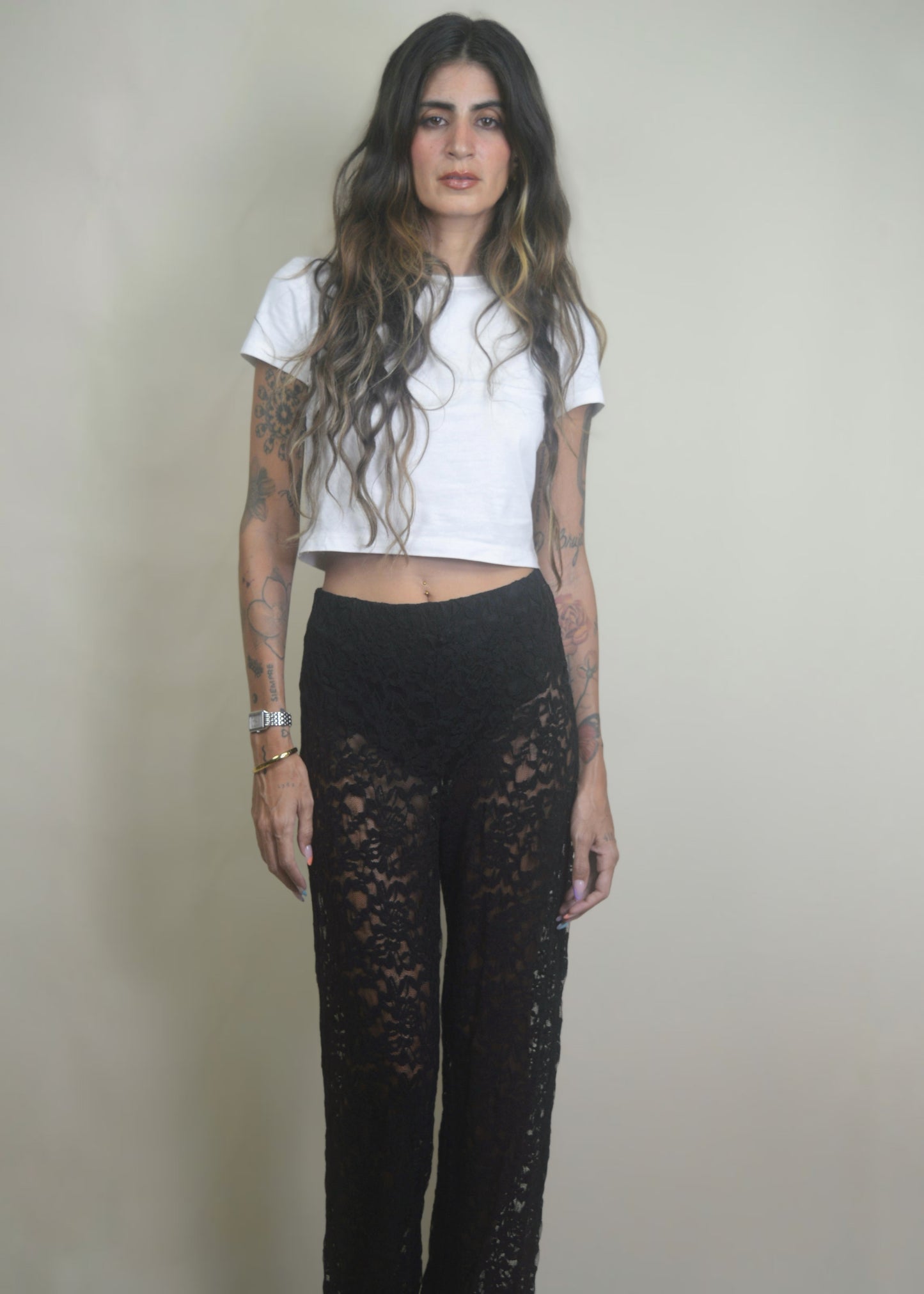 The Lace Pant Black
