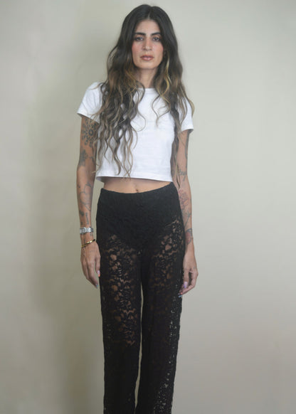 The Lace Pant Black