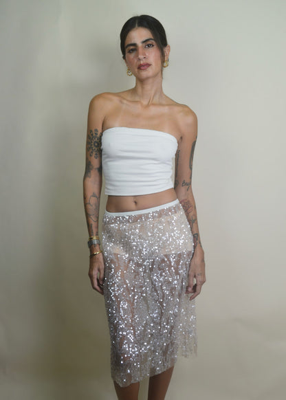 Sparkling Sequin Midi Skirt