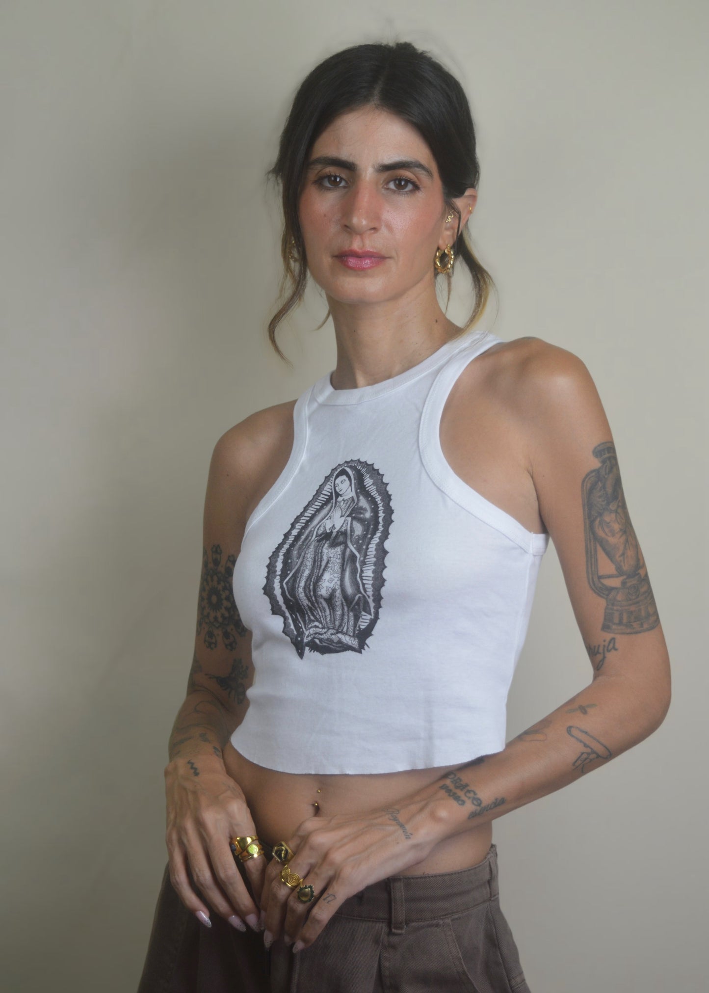 Ave Maria Ribbed Tank Top