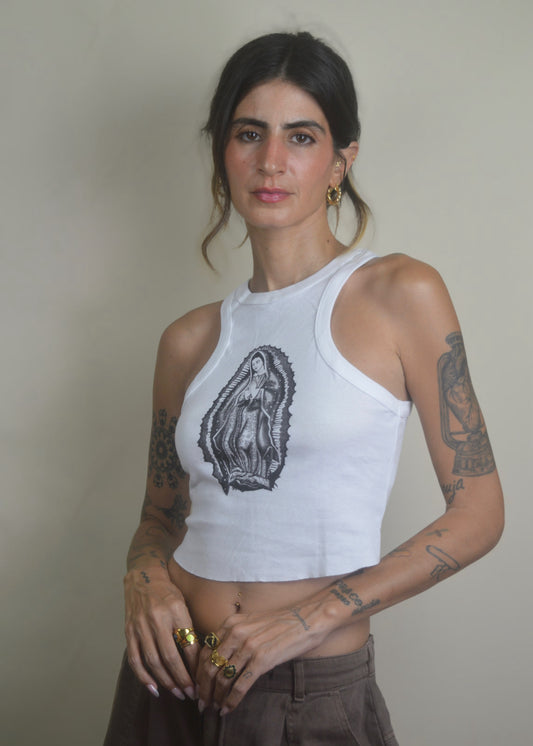Ave Maria Ribbed Tank Top