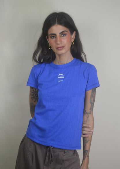 Not Interested Embroidered T-shirt