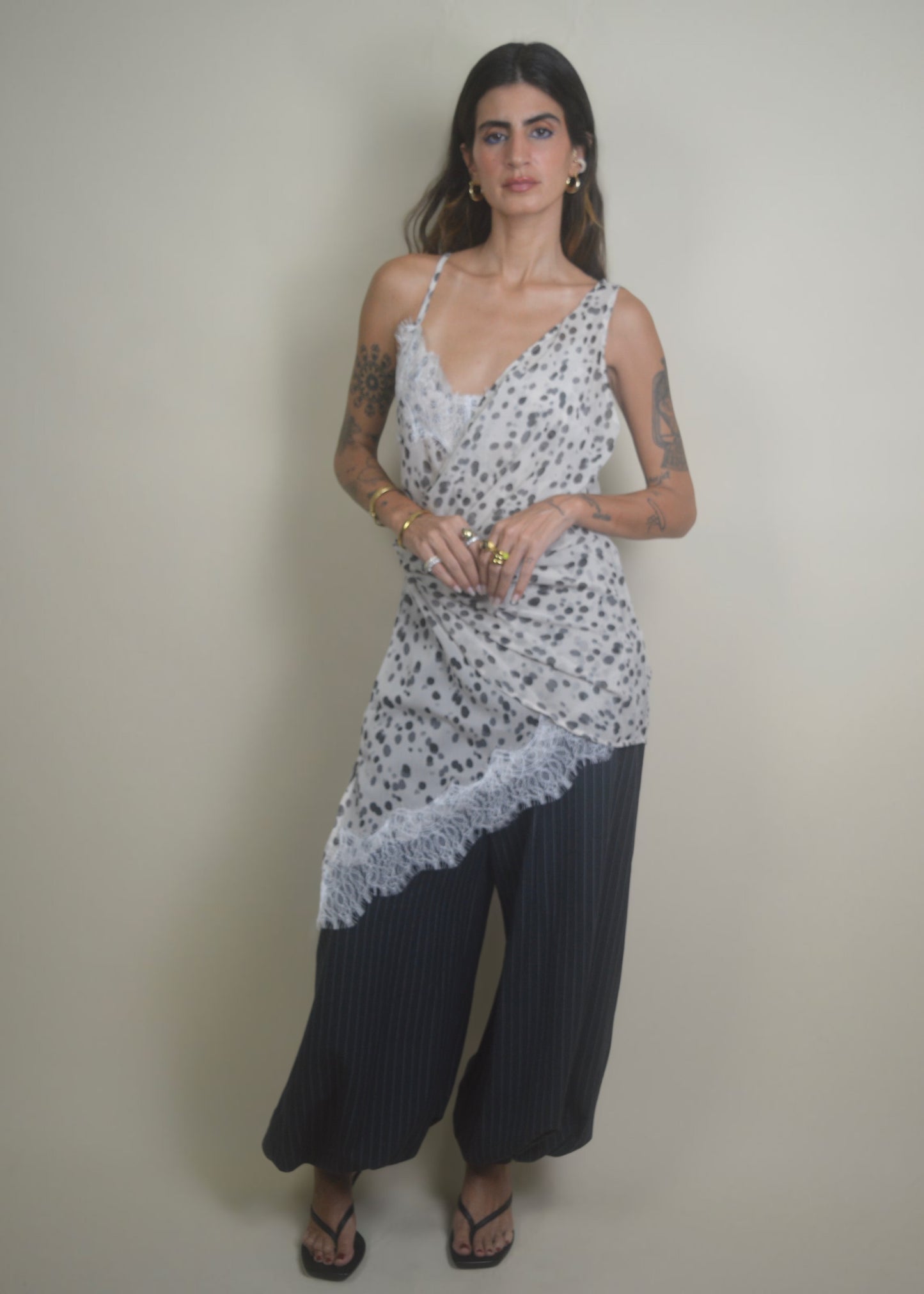 Delicate Asymmetrical Lace Whisper Top