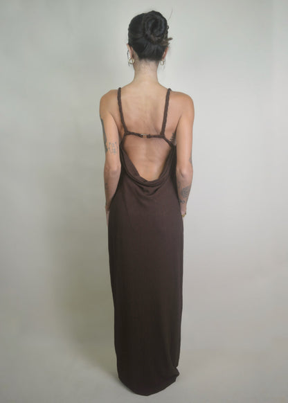 Coco Drape Brown Dress