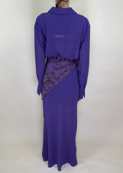 Wild Violet Maxi Dress 3 Piece Set
