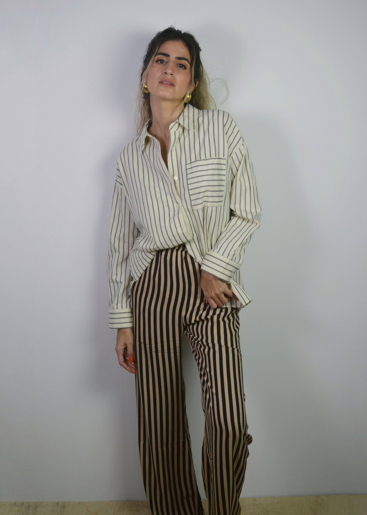 Sand Striped Pant