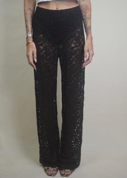 The Lace Pant Black