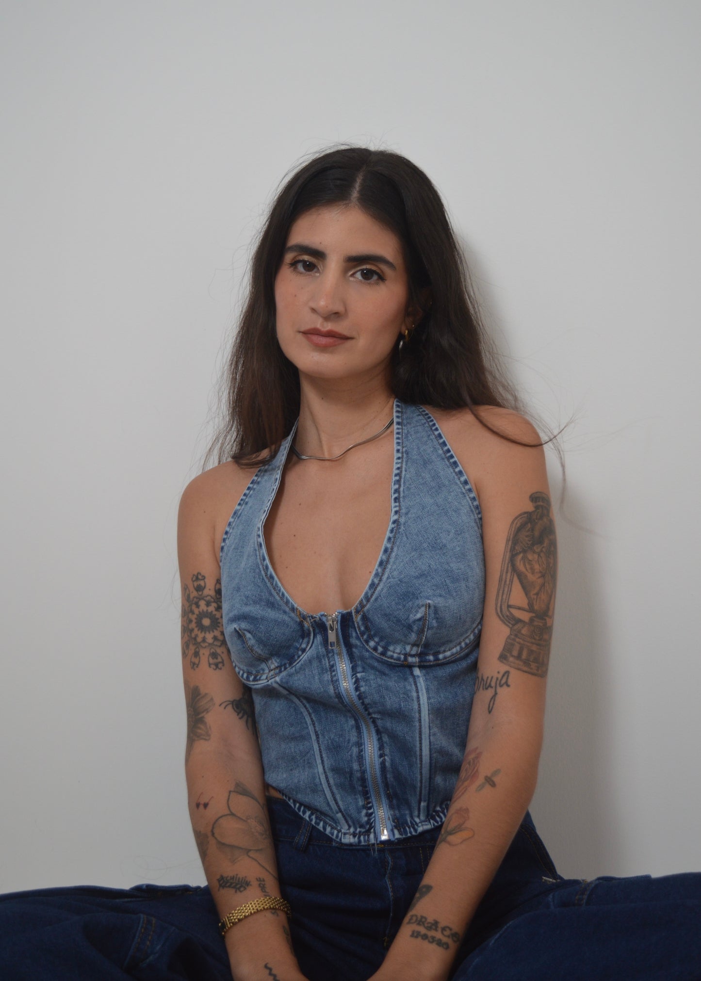 Denim Halter Top