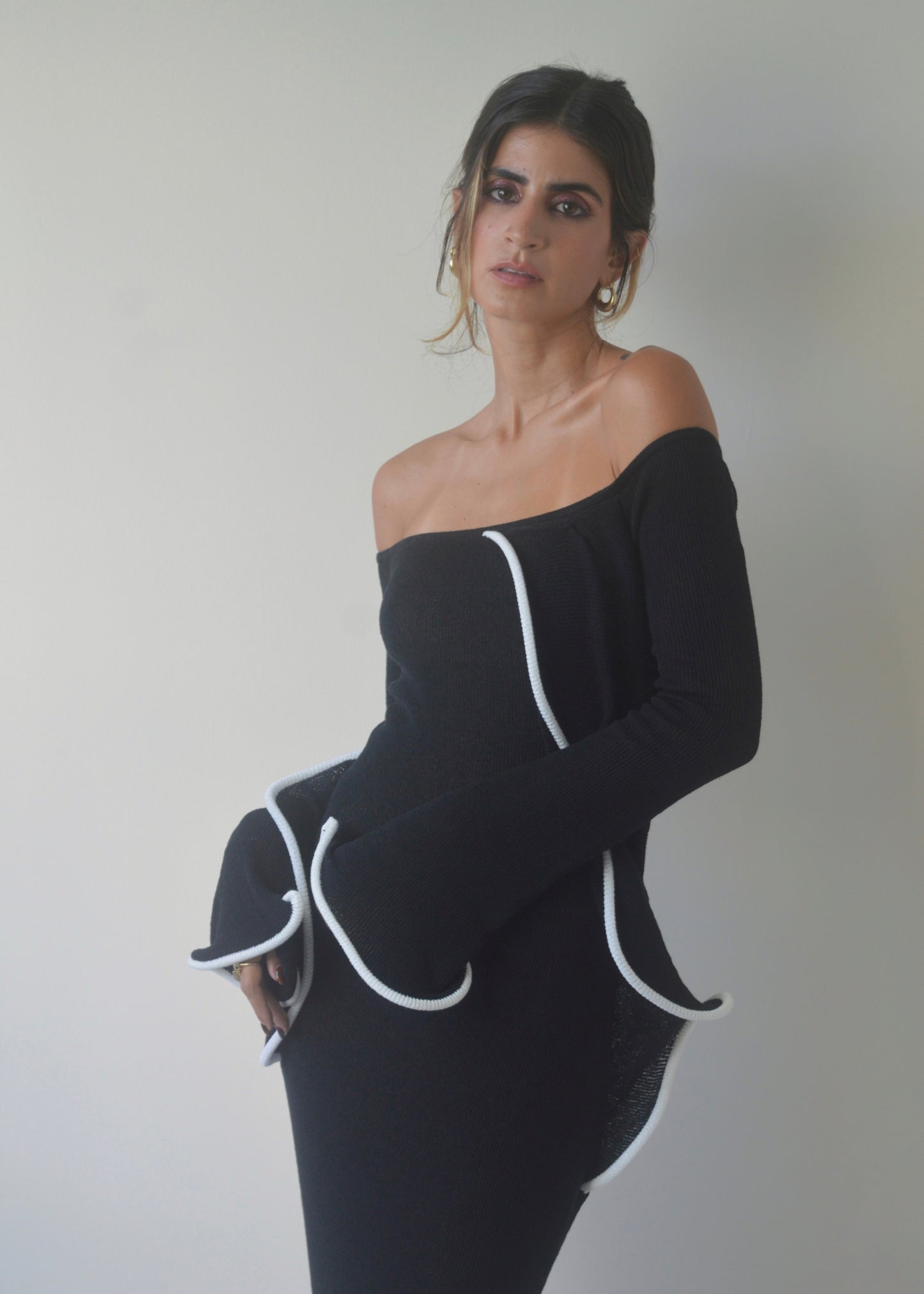 Midnight Ruffle Maxi Dress