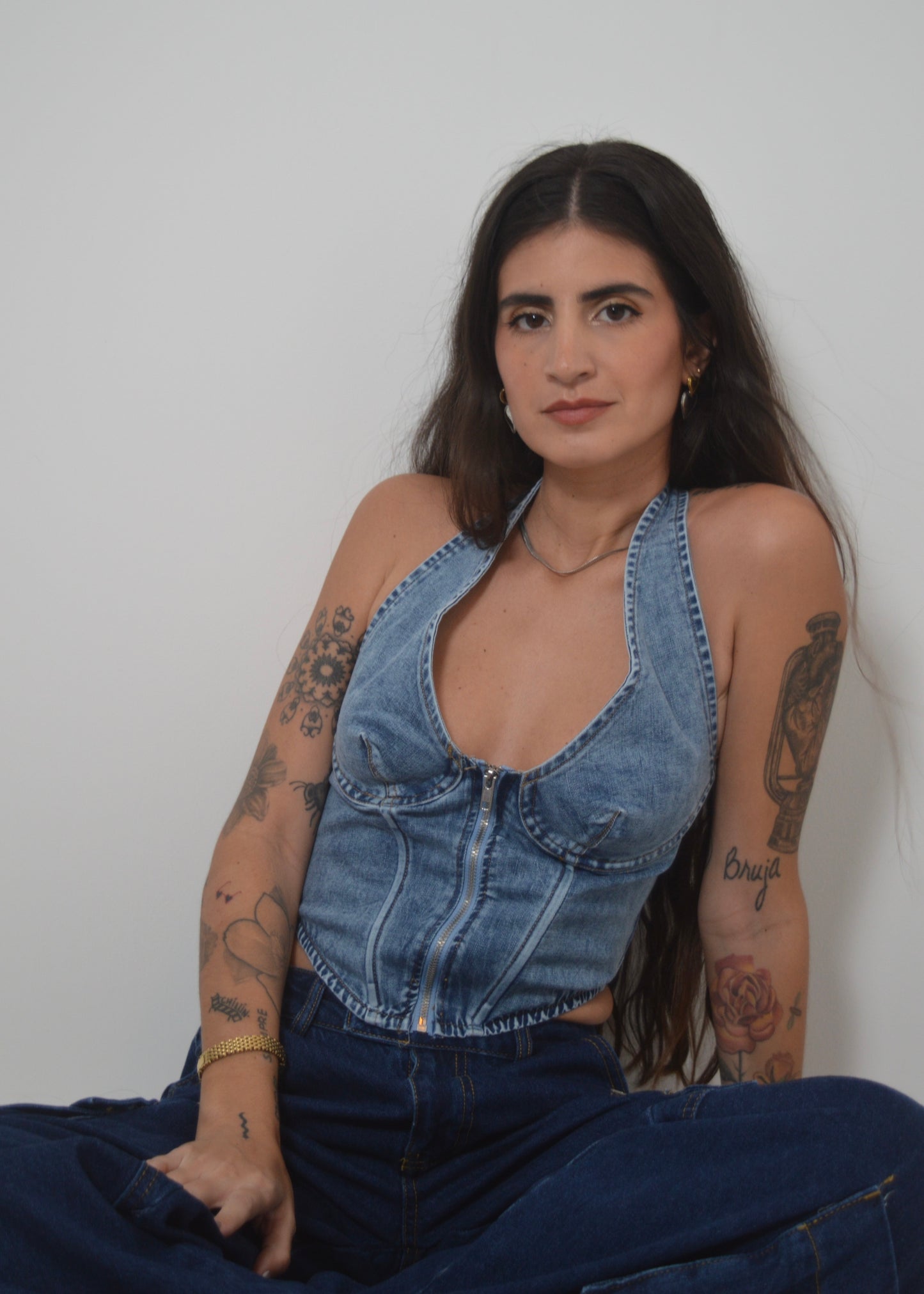 Denim Halter Top