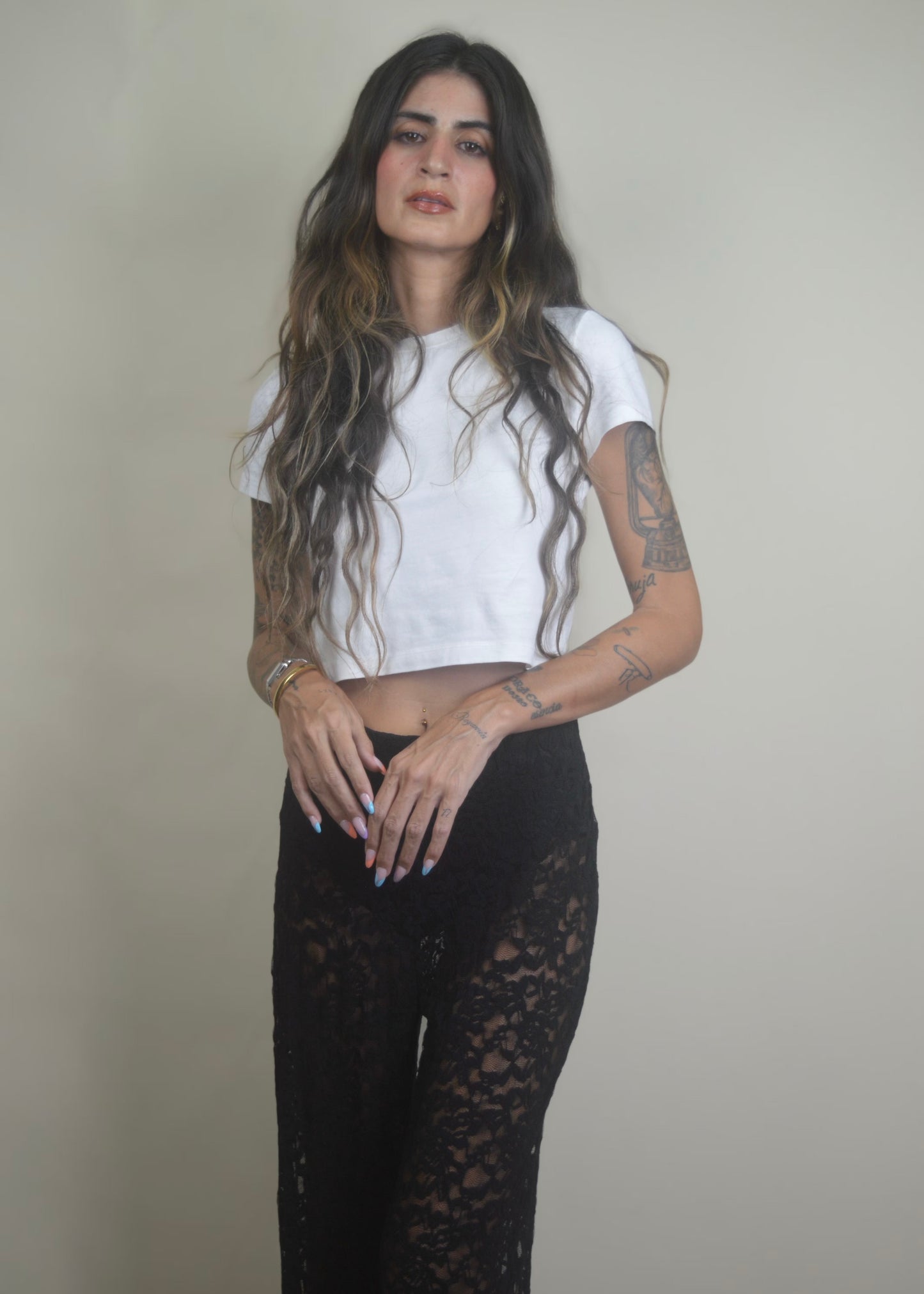 The Lace Pant Black
